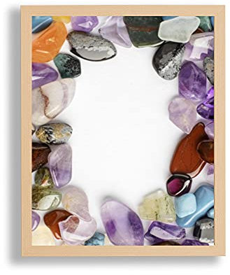 arte-tuo Bilderrahmen Opal N | 48x64 cm | Buche Dekor | klares Kunstglas | Poster Puzzle Diamond Painting Drucke