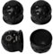 Anruyi 4PCS Copertura per Gancio di Traino, Tappo Gancio Traino Rimorchio Copertura Rimorchio in Gomma Nera, la Massima Diametro 50mm per proteggere l’Auto, Adatto Veicoli Vari, Rimorchi e Navi