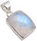 Unique Gems Kettenanhänger Silber 925 Sterlingsilber Regenbogen Mondstein 7.6 Karat Silberanhänger Damen