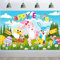 DPKOW Frohe Ostern Banner für Party und Aktivitäten - Osterjagd Spiel Dekoration Drinnen Draußen - Poster Hintergrund, 185 * 110cm
