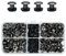 JJWNMLL 60 Set Chicago Screw Post M5x6mm Kit de vis de reliure (Noir brillant)
