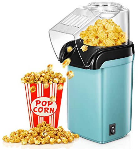 4L Palomitero, 1200W Máquina de Palomitas de Maíz, FáCil de Usar, Palomitas de Maíz Rápidas en 2 Minutos, Incluidas Noches de Fútbol y Fiestas de Navidad, Taza Medidora de Maíz, Aceite Sin Grasa