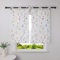 HeichkelL Blumen Bedruckt Scheibengardine Landhausstil Bistrogardine mit Schlaufen Kurzstores für Wohnzimmer Kinderzimmer Bunt BxH 60x90 cm 1 Stück
