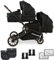 My Babiie MB33 Tandem Pushchair – Birth to 15kg Double Stroller, Twin Seat Units Convert to Carrycot, 11 Configurations, Duo Includes Car Seat Adapters, Rain Covers – Black Leopard