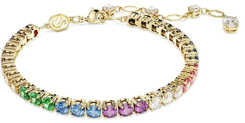 Swarovski Matrix Armband, Vergoldetes Damenarmband mit Strahlenden Swarovski Kristallen