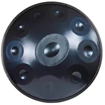 MEOYCHB 432 Hz Stahltrommel Handpfanne,Handpan-Trommel Instrument in D-Moll,Stahlhand-Pfannentrommeln,mit Handpan Tasche,Trommelstativ, für professionelle Audioproduktion