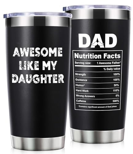 Dad Gifts from Daughter - Ideal Gifts for Dad, Travel Mug 20 OZ Tumbler Presents for Dads, Funny Mug for Dads Gift