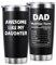 Dad Gifts from Daughter - Ideal Gifts for Dad, Travel Mug 20 OZ Tumbler Presents for Dads, Funny Mug for Dads Gift