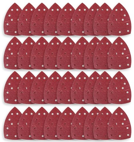 SULOLI Black and Decker Mouse Sander Pads,18PCS Mouse Sanding Pads Sand Paper for Sander Black & Decker Mouse Sanding Sheets 40 60 80 120 180 240 Grit