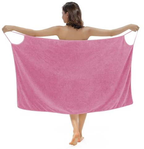 Obelunrp Serviette Spa Portable, Serviette de Bain Femme Tournure de Bain Portable 29.53x55.12 Pouces Robe de Serviette à Spa Portable à Sec Rapide