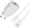 USB Schnellladegerät mit USB C Kabel für Xiaomi Redmi Mi Note 8 9 10 11 12 13 14 15 8T 9T 10T 11T 11i 10i Lite Ultra Pro NFC GT Schnellladekabel 18W Ladegerät Stecker