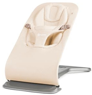 Ergobaby Evolve Bouncer Mesh – Mehrstufige, ergonomische Unterstützung, atmungsaktives Netz, verstellbare Neigung, bequem und sicher – Creme