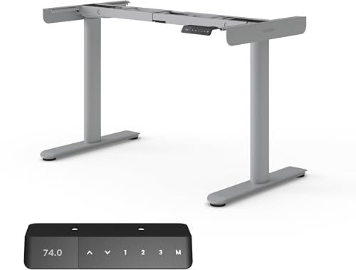 Ergotopia Desktopia One – Höhenverstellbarer Schreibtisch Gestell, Elektrisch höhenverstellbares Tischgestell, TÜV-geprüft, Schreibtisch höhenverstellbar mit Doppelmotor-System, 7 Jahre Garantie