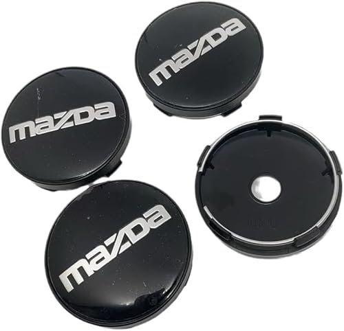 zhaobx 4 stück Radnabenkappen für Mazda MX-5 Miata NA NB NC ND 1990-2024 60mm, Nabendeckel Radkappen Felgenschutz Abdeckung Ersatz Radnabendeckel Nabenkappen Felgendeckel Zubehör,A