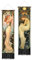 PLIGREAT 2er Pack Mucha Stil Vertikaler Wandteppich Jugendstil Poster Ästhetischer Wandbehang für Schlafzimmer Badezimmer Vintage Lange Schmale Wandbehang Schlafsaal Zimmer Zuhause Kunst Dekor