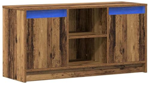 vidaXL Centro di intrattenimento in Legno Rustico da 100 cm, con Porte scorrevoli e 2 Ripiani. Perfetto per la Sala da Pranzo Come Spazio di archiviazione e per Decorare. È Un Mobile TV Rettangolare