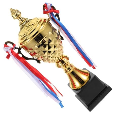 ULTECHNOVO Coppa Sportiva in Metallo Grande per Competizioni di Calcio Basket e Wrestling Premio Personalizzabile per Cerimonie e Tornei Sportivi