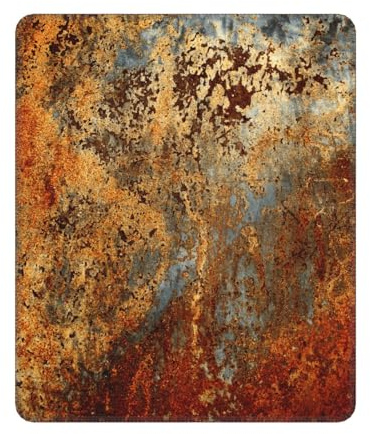 BYwenhopnbs Brown Rust Colorful Metal Rusty Square Mouse Pad Sewn Edge Design 10&12in