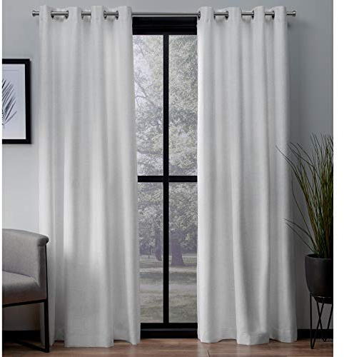 Exclusive Home Curtains Fenstervorhänge mit Ösen, EIN Paar, Polyester, Winter-Weiß, 84 Length