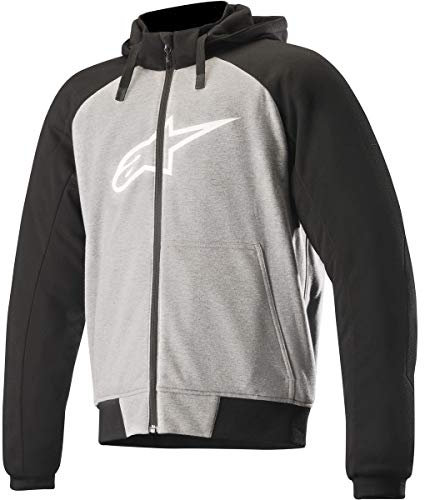 Alpinestars Motorradjacken Chrome Sport Hoodie Anthracite Black White, Schwarz/Anthracite, L