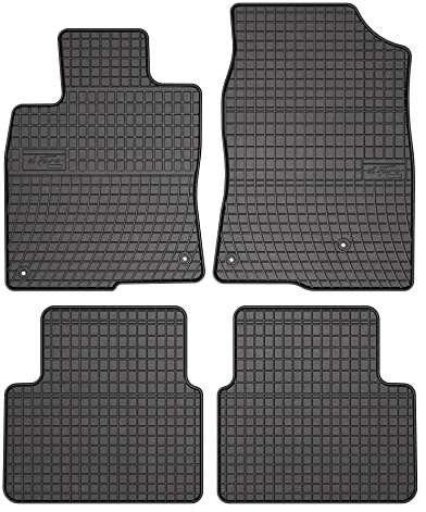 FROGUM EL Toro Gummimatten Ganzjähriges-Set von Autofussmatte Auto Fußmatten für Honda Civic X 2015-2021 | Beständiges Gummi Material | 1,5cm Schutzkante