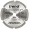 Trend PCD Fibre Cement Circular Saw Blade, 250mm Diameter, 30mm Bore, 6 Teeth, 2.4mm Kerf, +12° Hook, PCD, Coarse Finish, PCD/FSB/2506