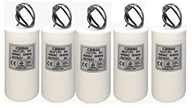 AirTech-UK Start run capacitor wired (25UF) universal CBB60 95 X 40mm cylinder for air compressor water pump motor