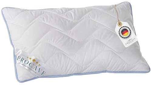 PROCAVE TopCool Kopfkissen Kochfest 50x70 cm, Qualitäts-Stepp-Kissen, atmungsaktives Allergiker Kissen, Winter- und Sommer-Kissen 100% aus Deutschland