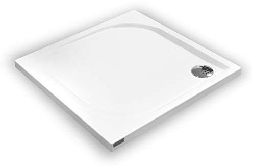 Piatto doccia quadrato in acrilico Stabilsound® antiscivolo con supporto 80 x 80 x 5 cm