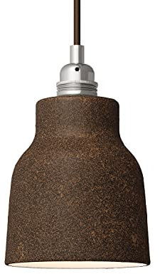 Vasenförmiger Lampenschirm aus Keramik - Materia Kollektion - Made in Italy - Corten-Effekt - Weiß
