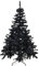 Sapin de Noël artificiel - Avec pied - Hauteur : 120 cm - Noir
