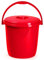 Plastic Forte Cubo Basura Eco Redondo con Tapa y Asa 15 Litro 34 x 34 x 33 cm, Disponible Rojo Azul Verde elegir color que te más gusta (Rojo 15 litro)