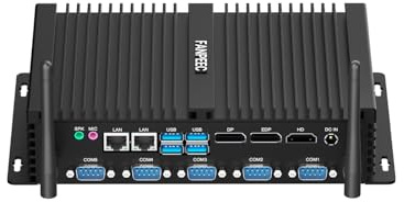 FANPEEC Industrie Min PC Core i7-8550U, 32GB DDR4 RAM 512GB SSD 1TB HDD, Lüfterlos Mini PC 4K Dreifache Anzeige, 4X RS232+2X RS485, 2X RJ45 LAN, Mini Desktop Computer Windows 11 Pro, Wake On LAN