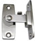 QCAA 2.5 Heavy Forged Solid Brass Door Latch, 90 Degree Right Angle Door Latch Buckle for Doors & Windows, Brushed Nickel, 1 Pack, Made in Taiwan