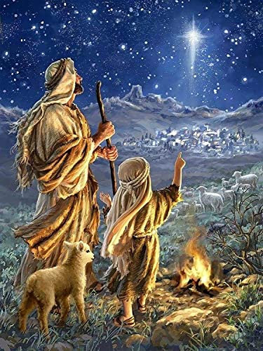 Diamond Painting Kits für Erwachsene, Anfänger und Kinder, 5D Full Drill DIY Diamond Number Kits, Religiöse Diamond Paintings