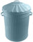 60L Blue Retro Bin Vintage Style Metal Dustbin with Lid Suitable for Indoor or Outdoor - Classic Bin Steel Dustbin for Animal Feed, General Waste, Storage and More - Duck Egg - 60 Litre