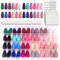 LADYING 24 Packs (576 PCS) Matte Coffin Press on Nails Kit Long,Coloured Full Cover Ballerina False Nails with Nail File,Reusable Stick on Nails for Women,Nail Art French for Fake Nail