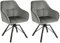 WOLTU Esszimmerstühle drehbar 2er Set, für Esszimmer Wohnzimmer, Bequeme Küchenstühle gepolstert mit Armlehnen Rückenlehne, mit Samtbezug, Dunkelgrau