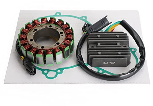 Topteng Magneto Stator Coil + Regulator + Dichtungssatz, 12318524422 Zündspule Kit passend für BMW F650GS F700GS F800GS F800R F800S F800ST F800GT