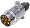 XUEYI Prise Remorque 7 Broches Mâle Metal, Selon ISO 1724, Prise Attelage Remorque 7 Broches Male, 12V Prise Remorque 7 Broches Aluminium Etanche, Prise 7 Broches pour Remorque Voiture