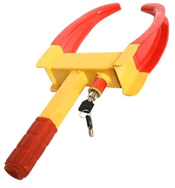 Sleeleece Wegfahrsperre Radkralle Reifenkralle,Parkkralle Diebstahlsicherung Radschloss mit 2 Schlüsseln,Parkkralle mit Sicherheitsschloss 17-26 cm Diebstahlsicherung Wegfahrsperre für PKW(1 Stück)