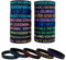 20 Stück Motivierende Silikon Armbänder, Inspirierendes Silikonarmband, Motivationsarmbänder Silikonarmband, Silicone Inspirational Bracelets, Motivations-Armbänder für Party Studenten (Schwarz)