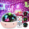 COOLNIGHT Unicorn Mermaid Star Projector for Kids, 3 Films & 93 Effects, Remote & 3 Timers, 360° Quiet Rotation, Pink, Plastic, Multicolor, Night Light Projector
