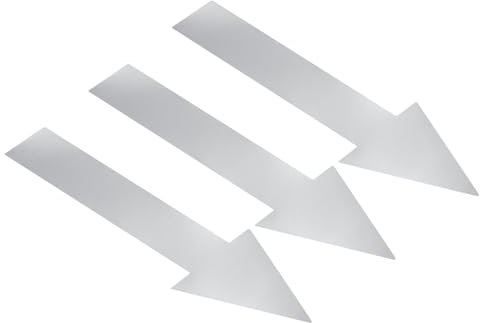 PATIKIL 4 Blatt Selbstklebende Pfeile Aufkleber Pfeilschild Links Und Rechts Hinweisschilder 200 mm, Richtungsschild PVC Klebend Entfernbarer aufkleber für Böden Wandmarkierung, Silber