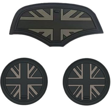 3Pcs Anti-Slip Soft Silicone Car Cup Holder Coasters UK Flag Style Car Cup Coaster Car Cup Mats Compatibled for Mini F55 F56