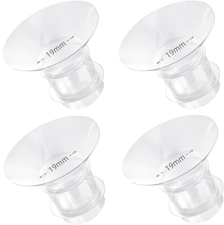4er Set Flansch-Einsätze 19 mm kompatibel mit 24 mm Brustpumpen Flansche | für M5/M6/M9/S12 Pro/S9 Pro/V1 Pro/V2 Pro/24 mm Brustpumpen Flansche/Schilde