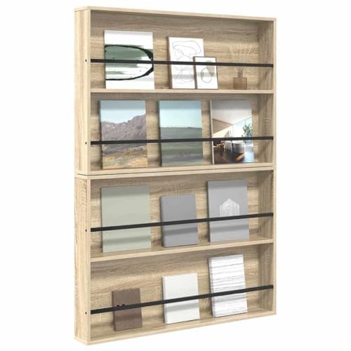 vidaXL Magazinregal 2 STK. Sonoma-Eiche 100 x 12 x 70 cm Holzwerkstoff