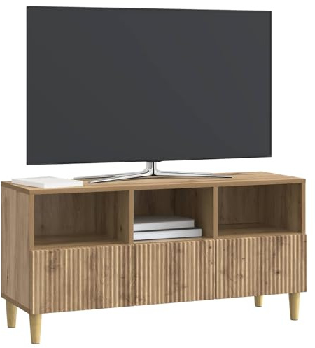 vidaXL TV-Schränk Artisan-Eiche 102 x 34,5 x 50 cm Holzwerkstoff, Wohnzimmer, Vintage TV-Ständer, rechteckiges Möbelstück, moderner Lowboard, viel Stauraum, Deko für Entertainment