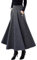 IDEALSANXUN Damen Herbst/Winter Hohe Taille Plaid Slim A-Linie Langer Rock, dunkelgrau, Groß