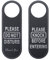 Aspire Panneau de Porte ne Pas déranger Veuillez Frapper Avant d'entrer, Pancarte Porte Panneau de Suspension de Porte en Cuir PU Double Face